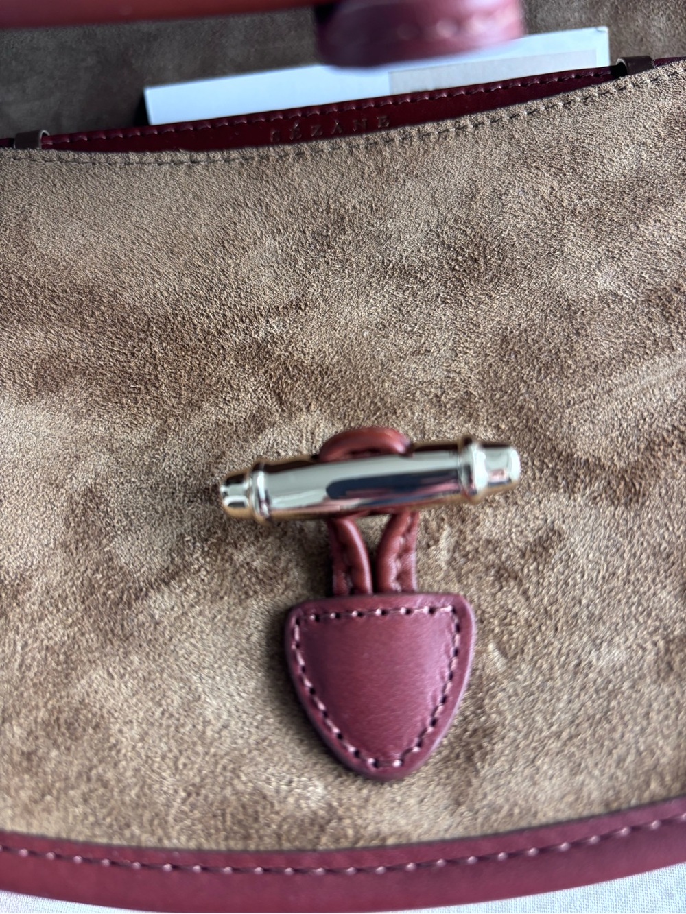 NWT Sézane Claude Vintage Bag in Multi Taupe - Picture 10 of 10